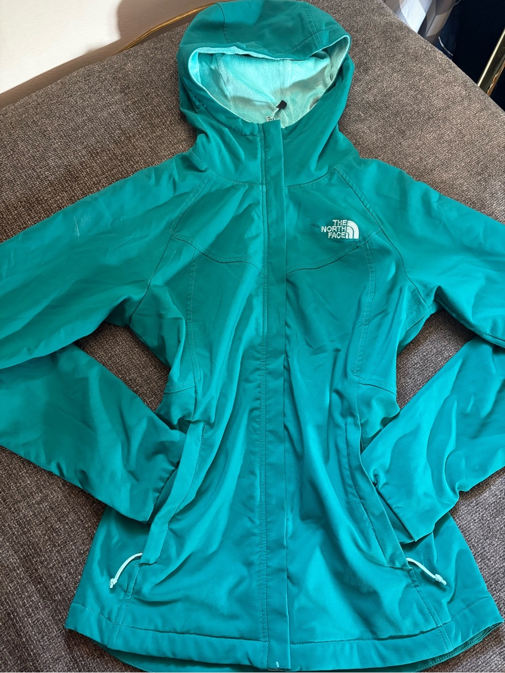 The North Face Women's Teal Hooded Softshell Jacket